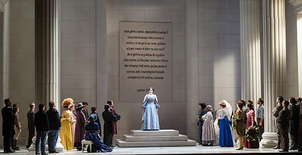 stage with opera singers in costume